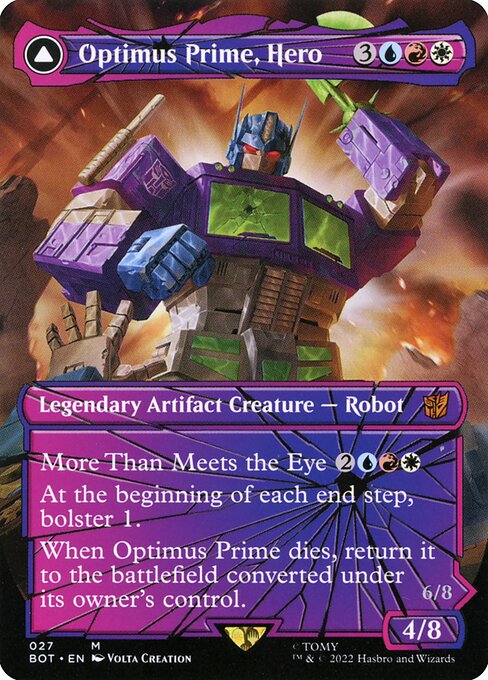 Optimus Prime, Hero, MTG card from The Brothers' War set